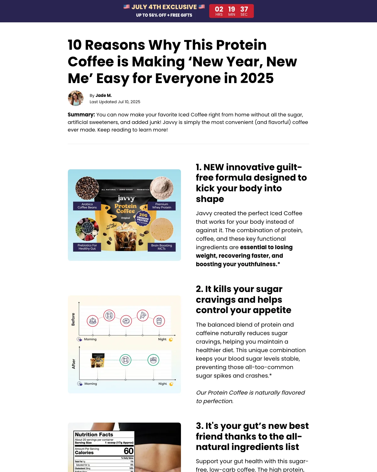 Javvy Coffe Listicle Page | GemPages Template product image (2)