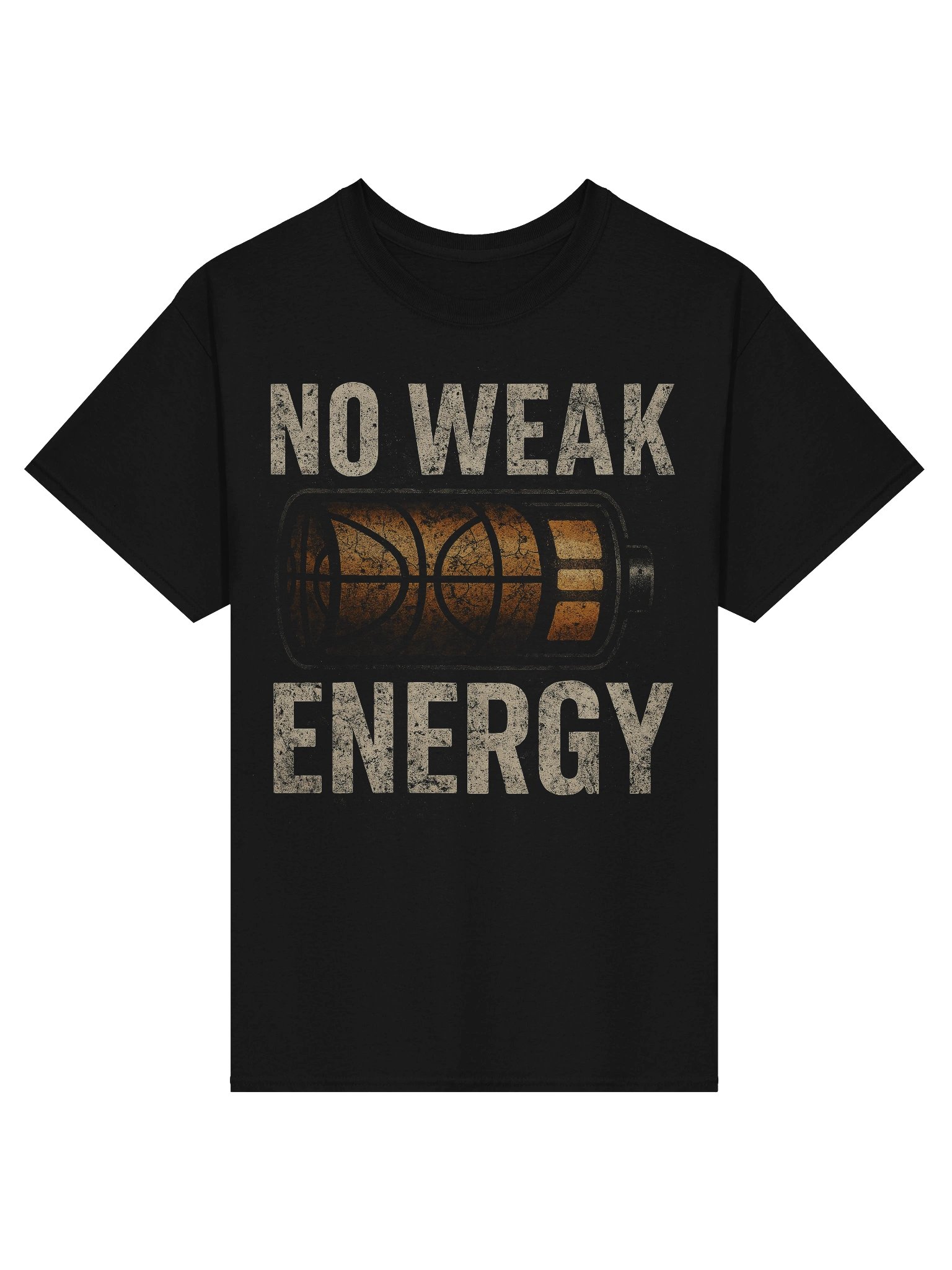 “No Weak Energy Basketball Power Tee” product image (1)