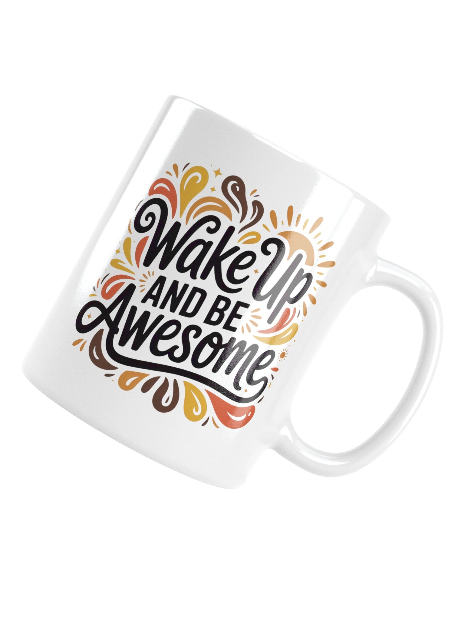 Wake Up and Be Awesome Coffee Mug – Inspirational Morning Quote product image (6)