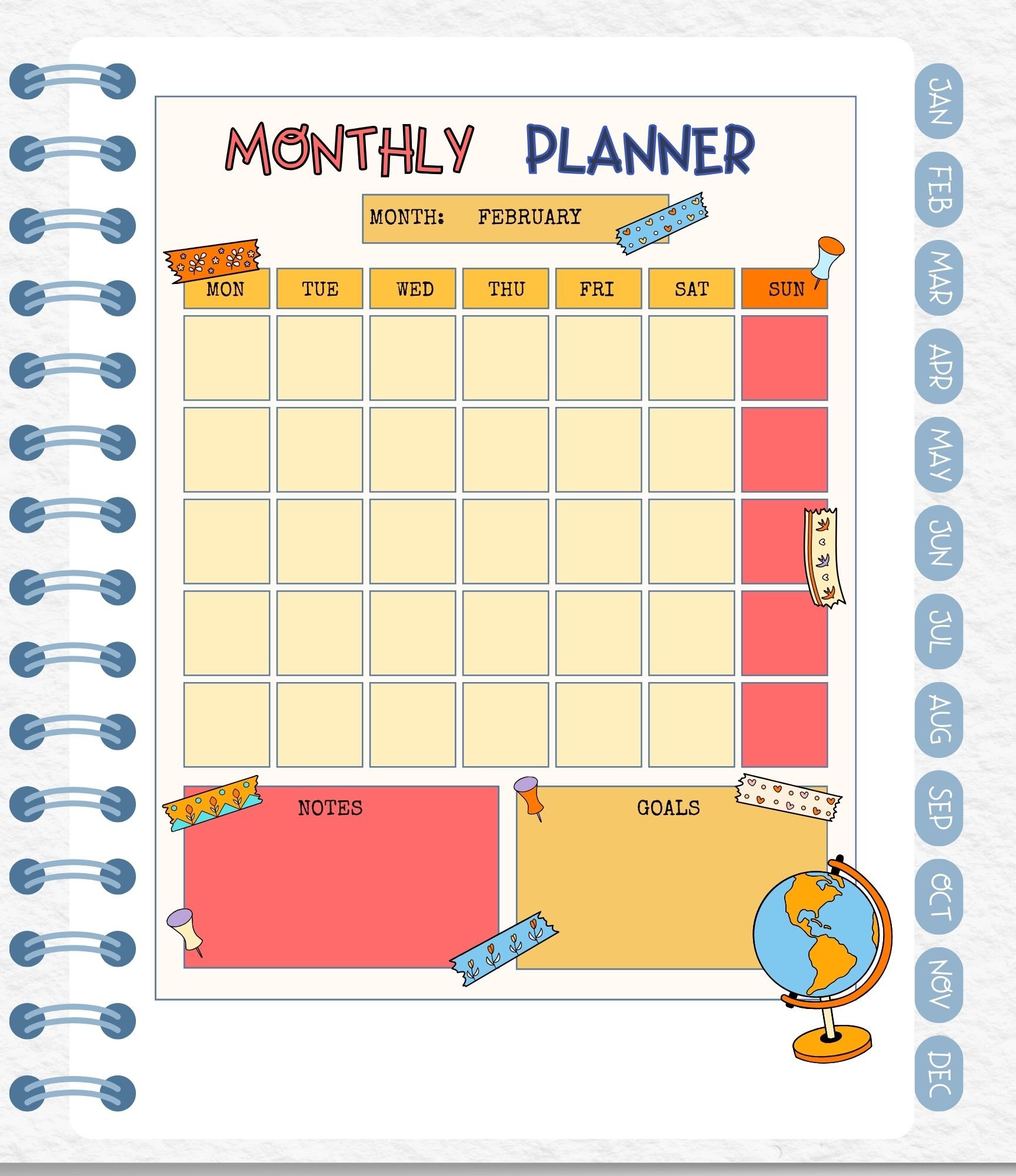 Interactive Monthly Digital School Planner product image (4)