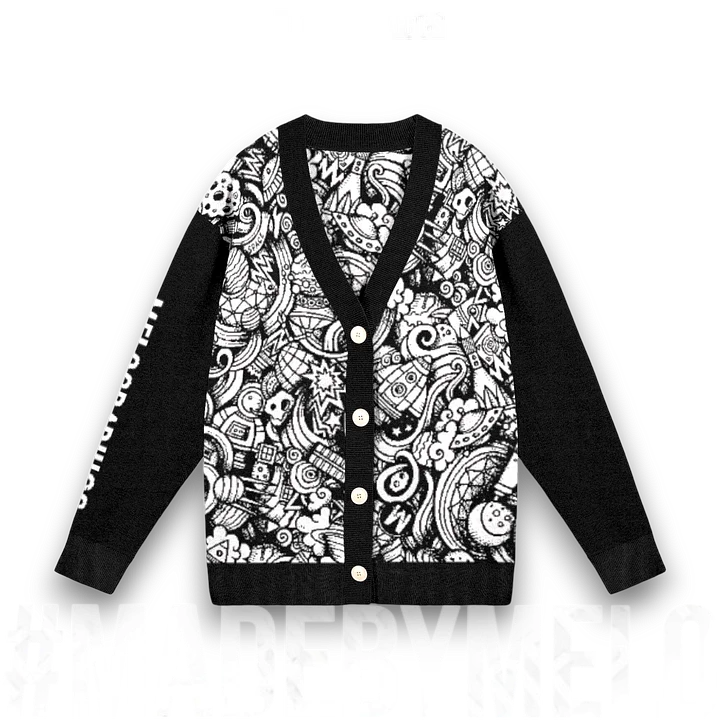 Dark Space Scribble - Knit Sweater [Cardigan] | #MadeByMELO product image (1)