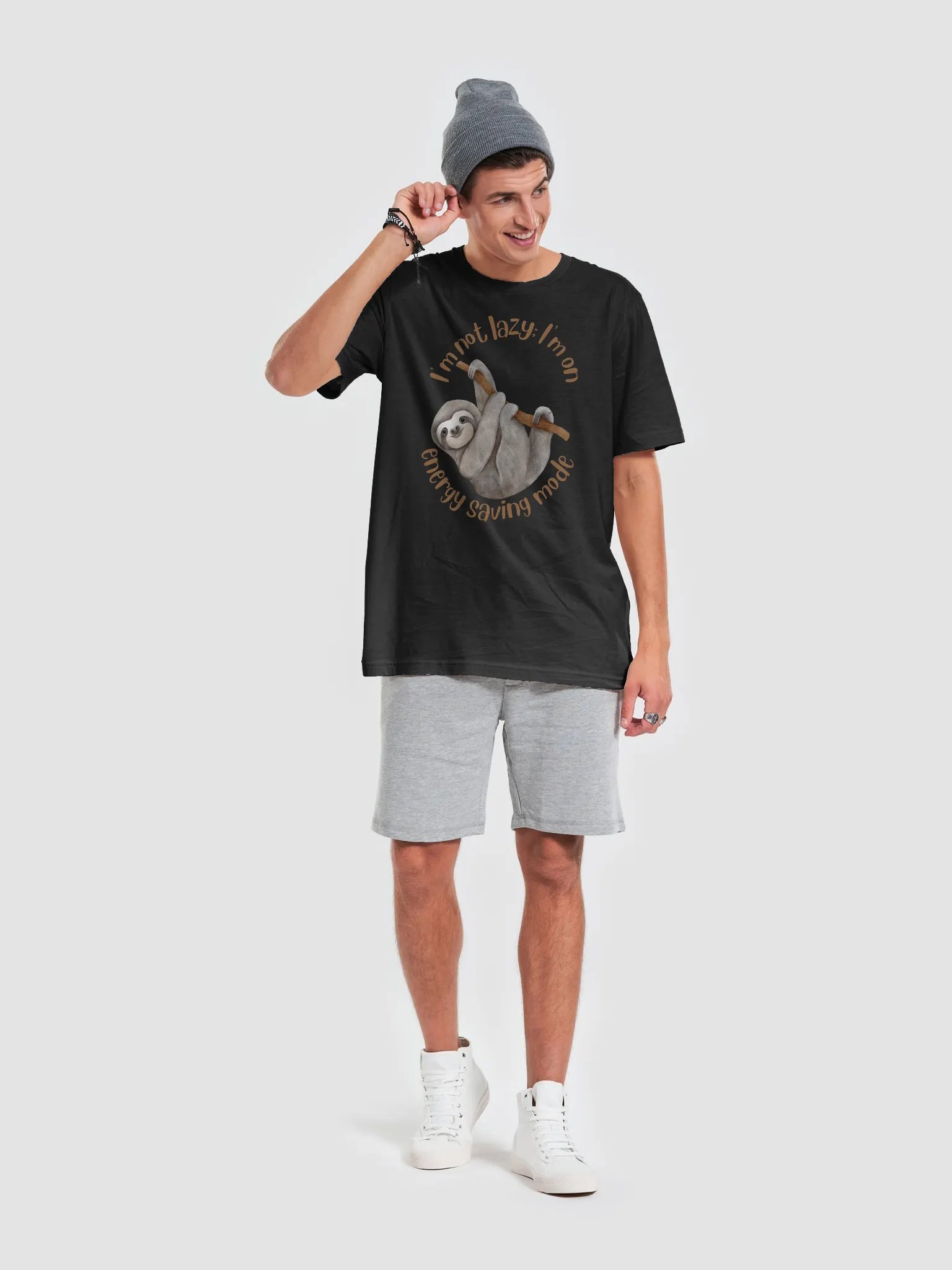 Energy-Saving Sloth Graphic Tee product image (6)