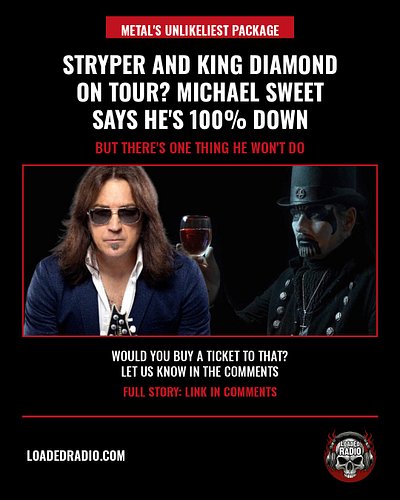 Michael Sweet won't join King Diamond's band — he says it would feel like betraying his faith, and reckons King would say the...