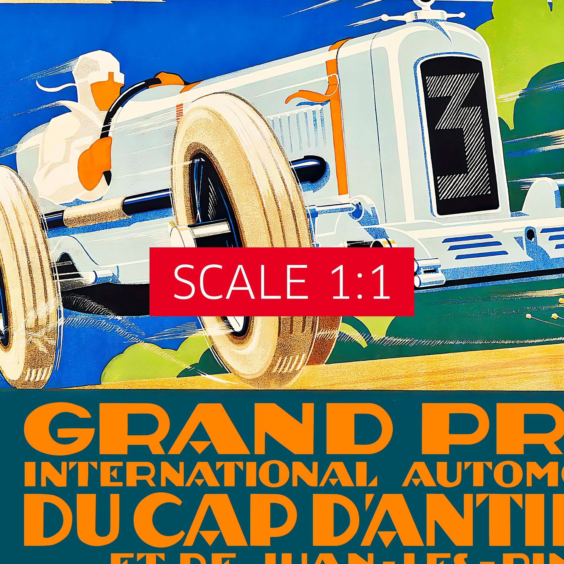 Monaco Antibes Vintage F1 Grand Prix, 1929 poster — Vintage Formula 1 poster, Monaco Grand Prix poster, retro travel poster, travel art product image (4)