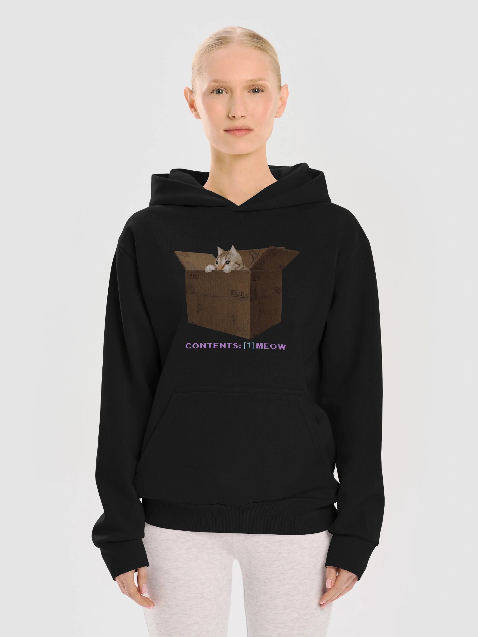 The "Low-Poly Meow" Heavyweight Hoodie product image (5)