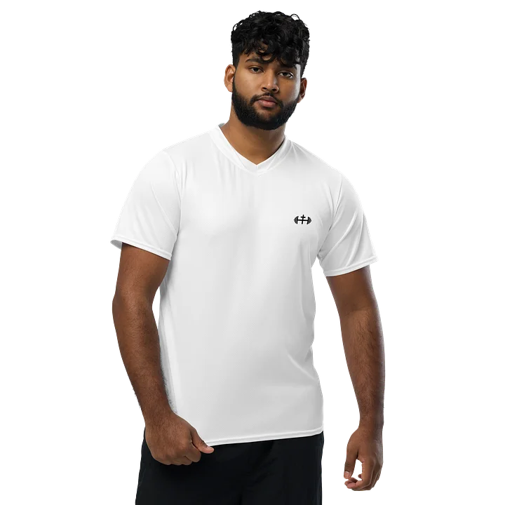 His House Mens Performance V-Neck T-Shirt - White product image (1)