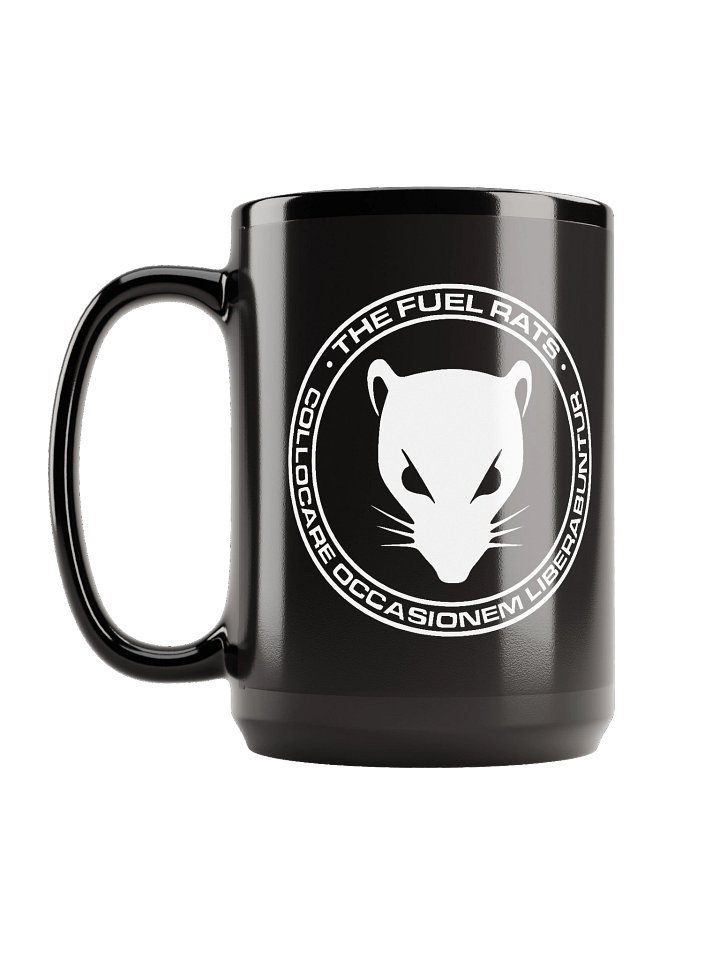15oz Glossy Solid Black Roundel Mug product image (1)