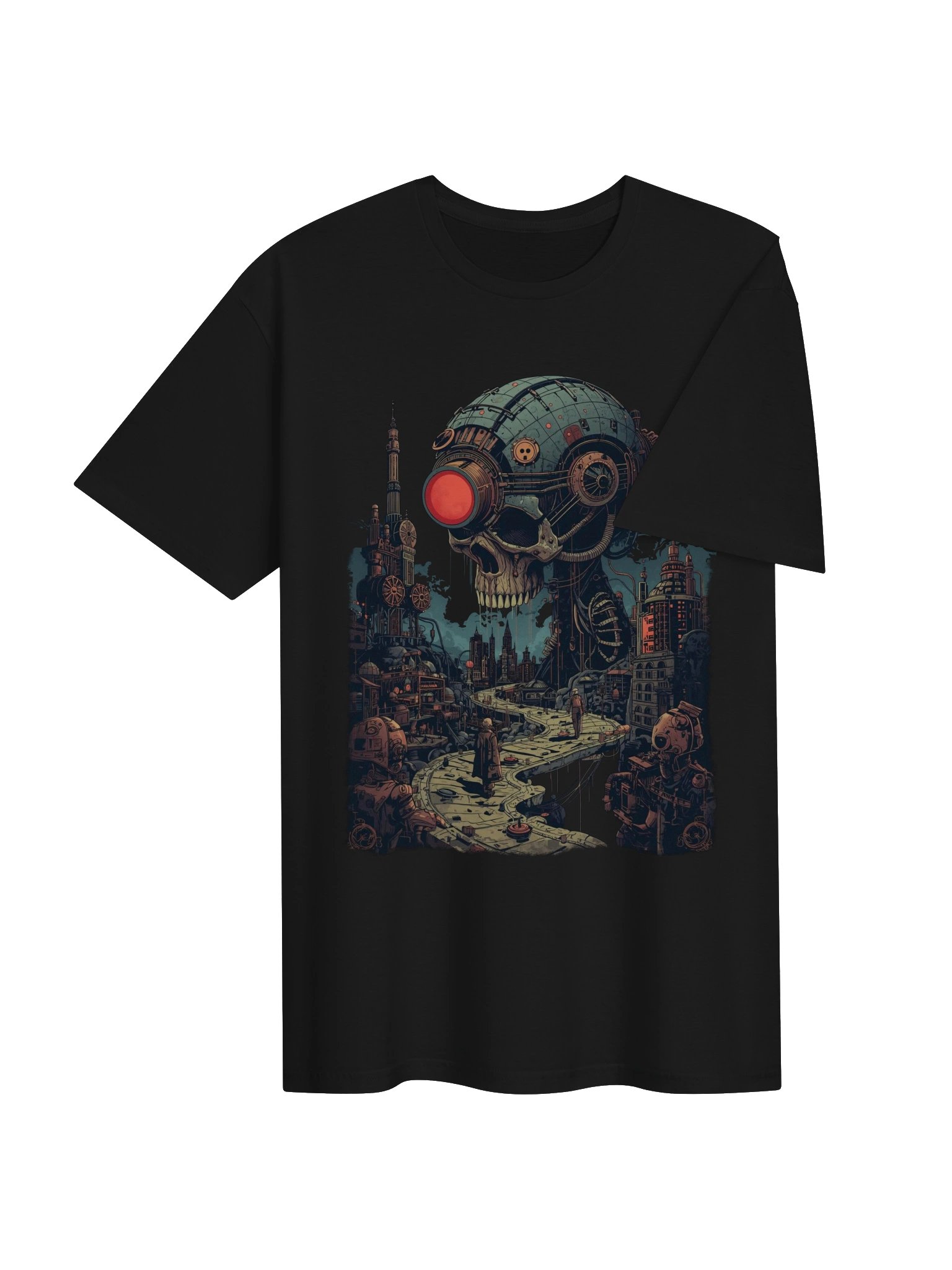 Cyberpunk Skull City T-Shirt product image (7)
