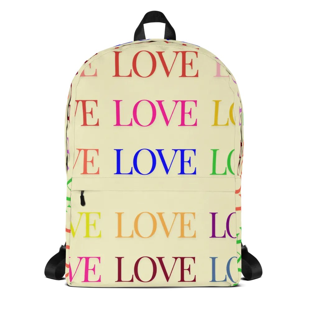 Love Grid All-Over Print Backpack product image (9)