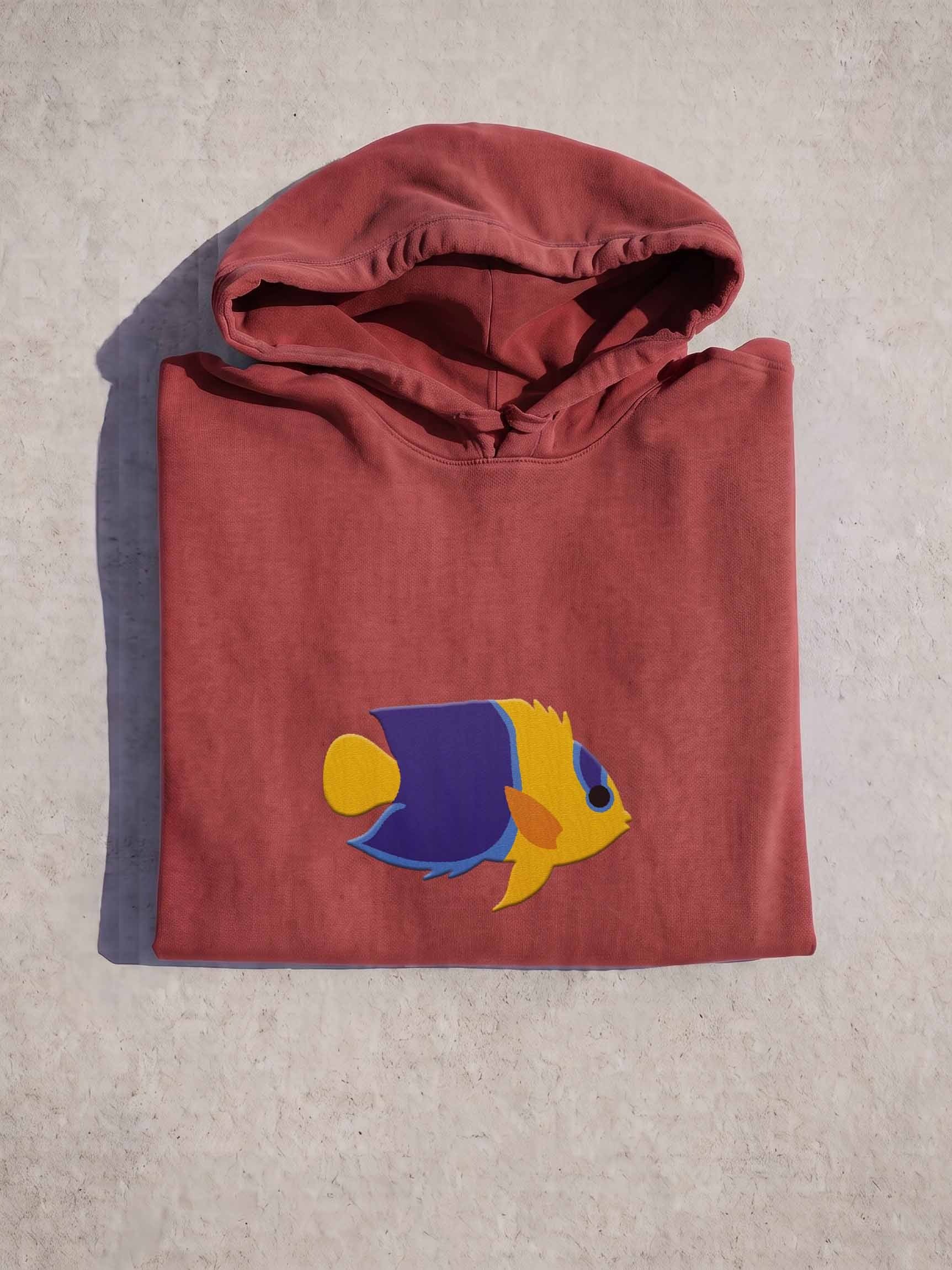 Bicolor Angelfish Premium Hooded Sweatshirt (Embroidered) for Reef and Marine Aquarium Lovers product image (1)