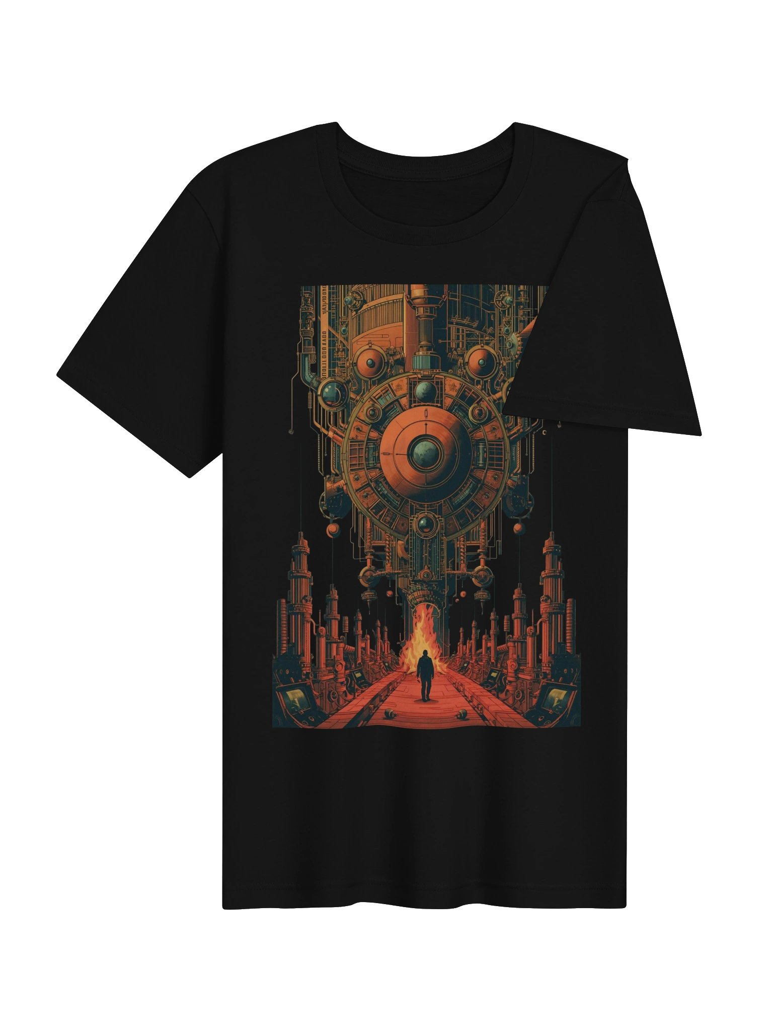 Retro-Futurist Machine Fire Lightweight T-Shirt product image (7)