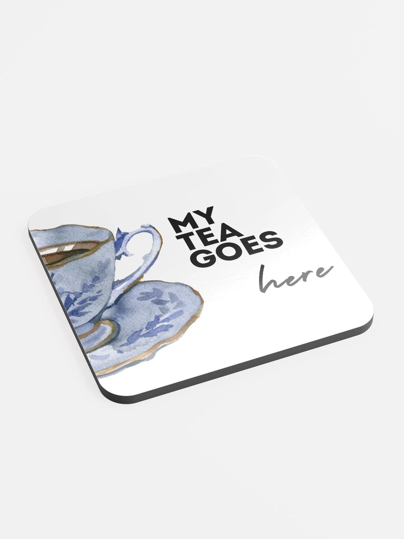 My Tea Goes Here Cork Coaster Set product image (2)