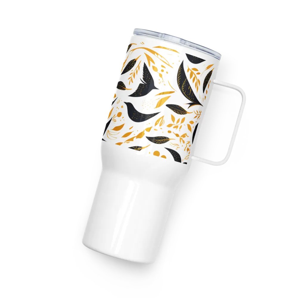 Artistic Crow Pattern Travel Mug product image (4)