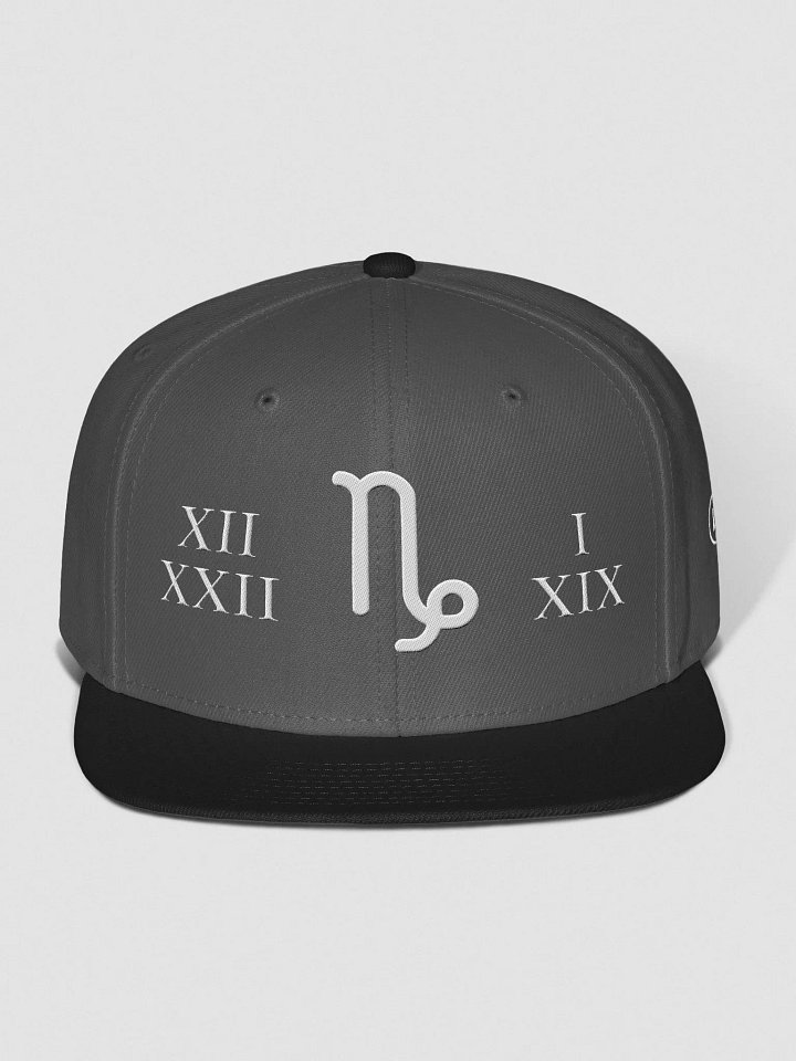 Capricorn Zodiac Sign "Climb" : Peaks of Ambition Snapback Cap product image (1)