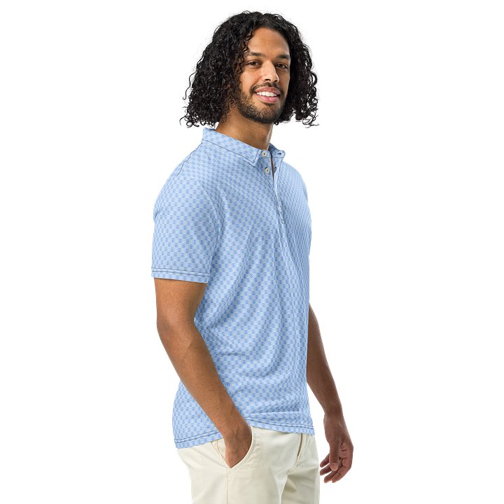 OVTLYR ALL OVER PRINT - POLO SHIRT - RUNS SMALL (ORDER NEXT SIZE UP) - Light Blue product image (1)