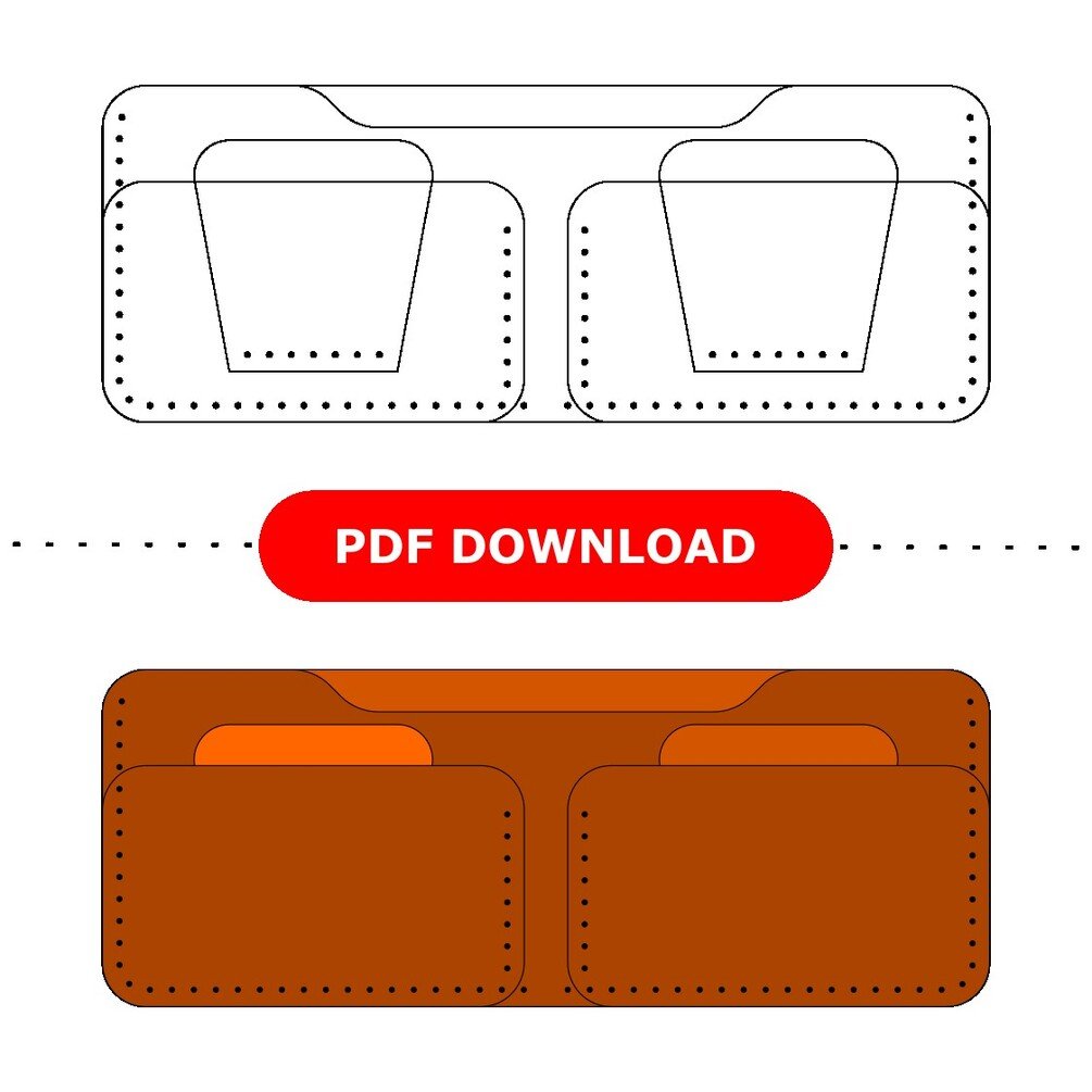 The Dual-Slot Rounded Bi-Fold Wallet Pattern (PDF Template) product image (1)