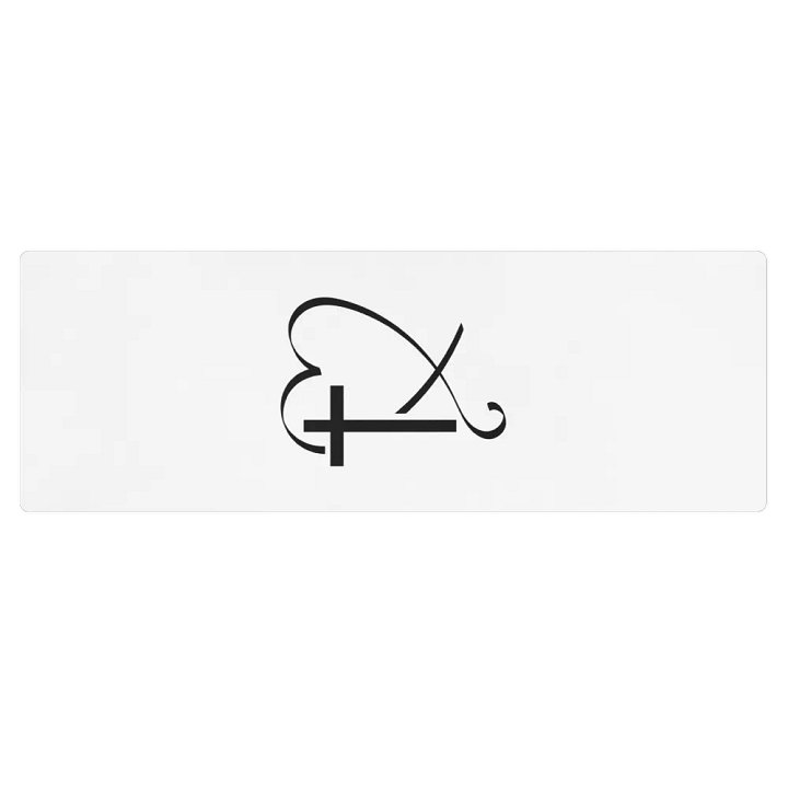 Simple Cross and Heart Prayer Mat product image (1)