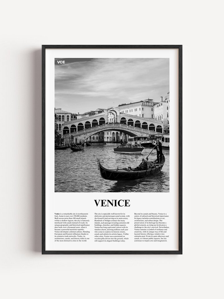 Venice 01 Newspaper Poster | Framed product image (3)