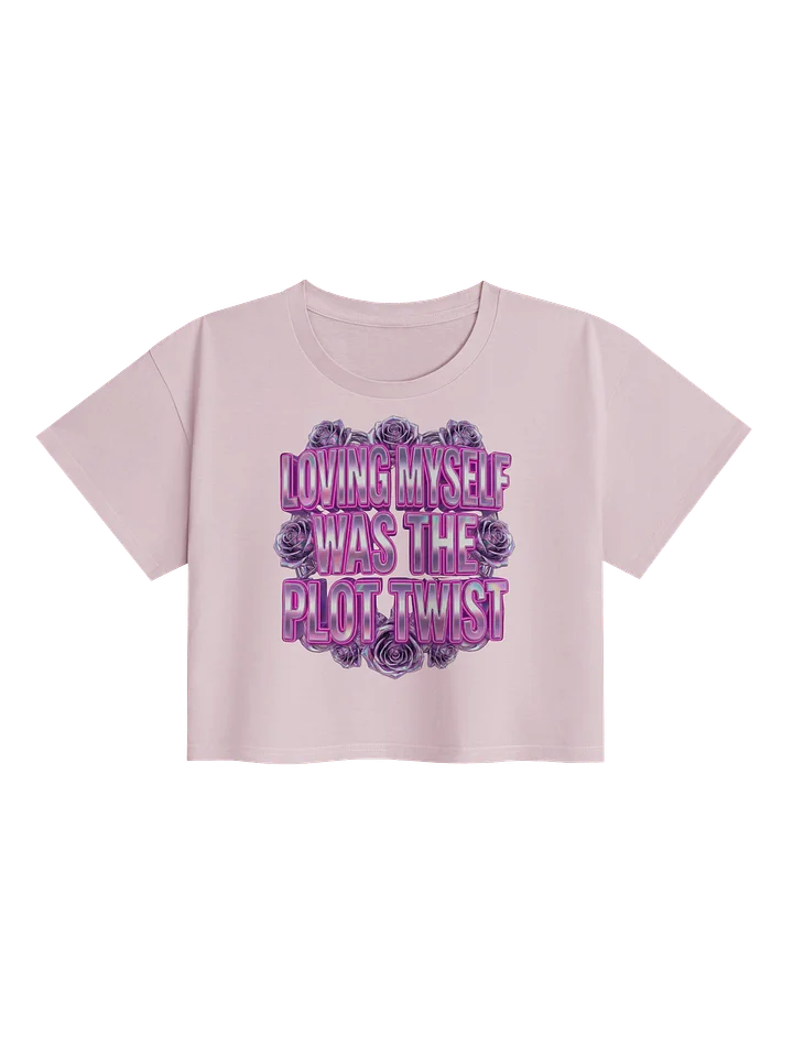 Loving Myself Was The Plot Twist – Chrome Self-Love Crop Top product image (2)