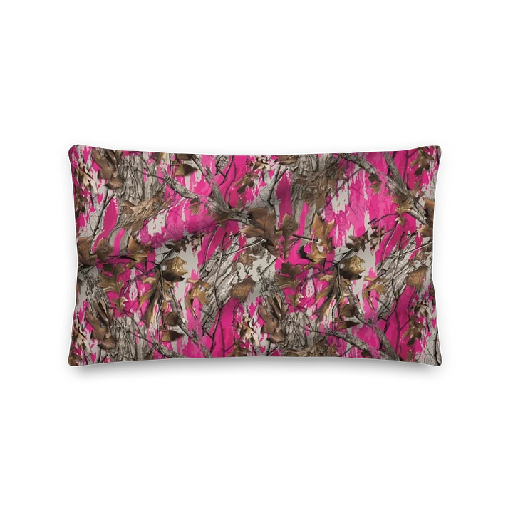 MMD Hot Pink Woodland Camo Pillow product image (1)