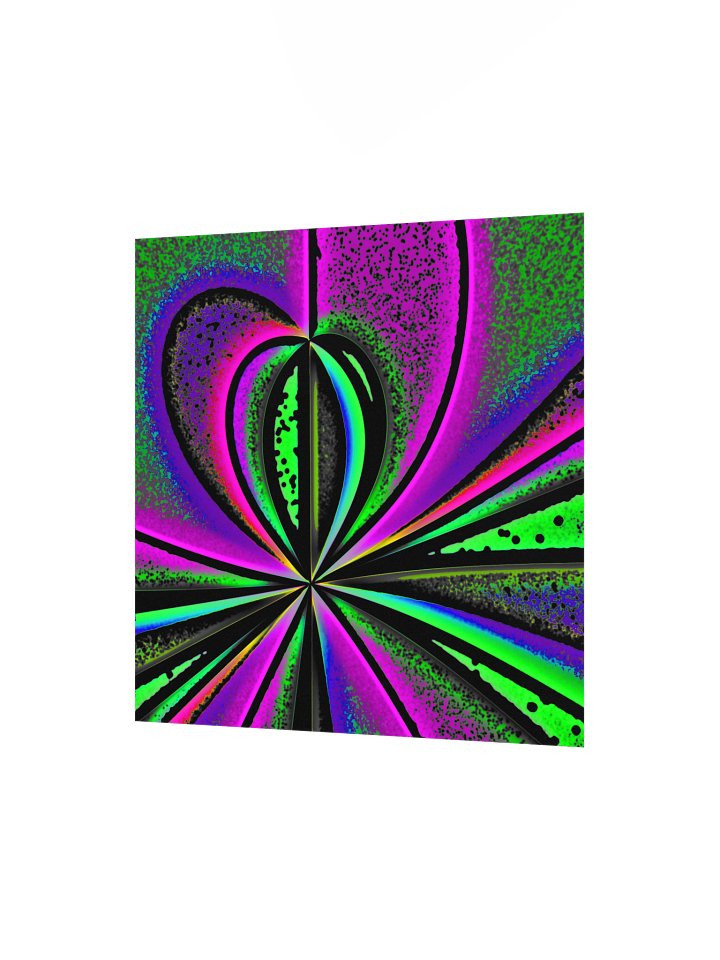 Neon Balloons Odd Abstract Art Poster, Psychedelic Colorful Weird Design product image (2)