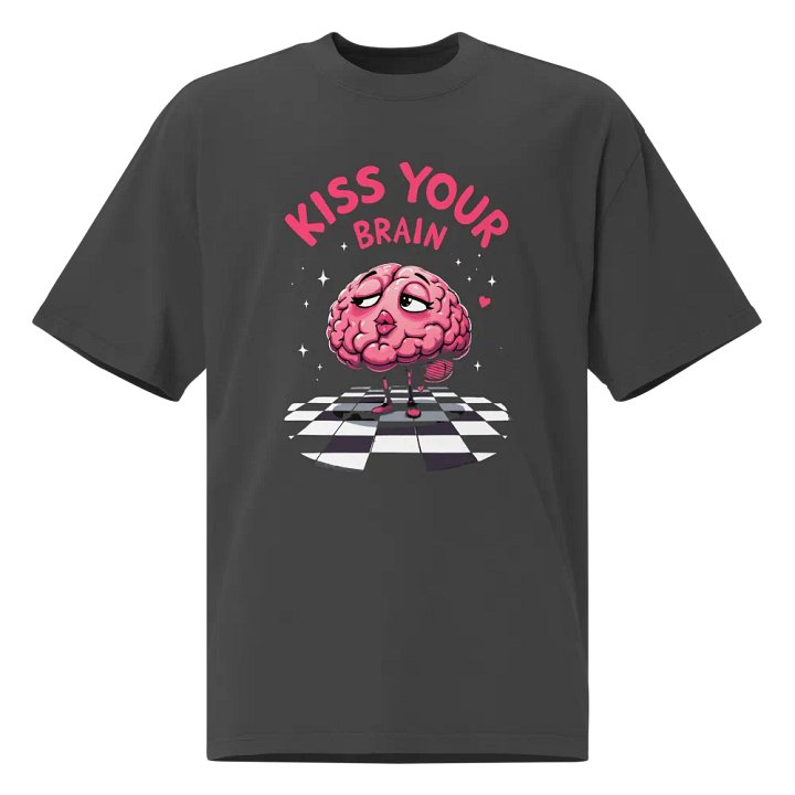 Kiss Your Brain Valentine Test Day Oversized Tee product image (1)
