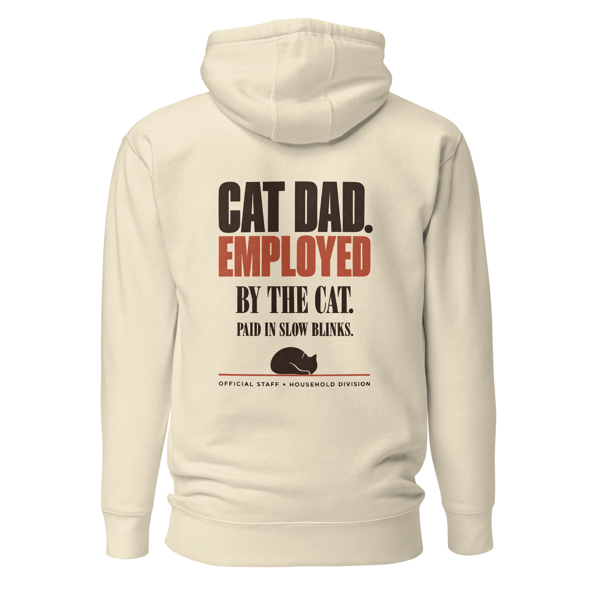 Cat Dad Hoodie: Employed By The Cat, Funny Cat Daddy Sweatshirt, Cat Dad Gift product image (2)