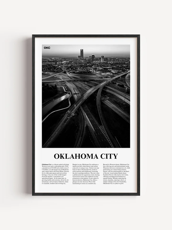 Oklahoma City 02 Newspaper Poster | Framed product image (1)