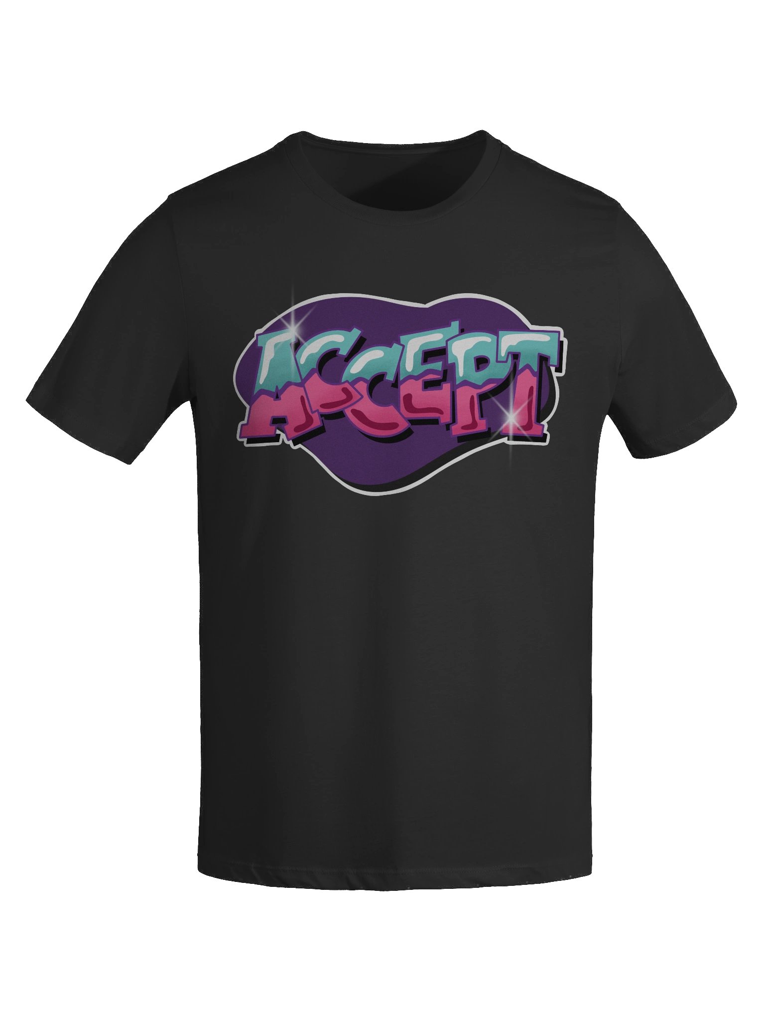 "ACCEPT" - Kawaiifiti Style - Women's Relaxed-fit T-Shirt (Dark) product image (13)