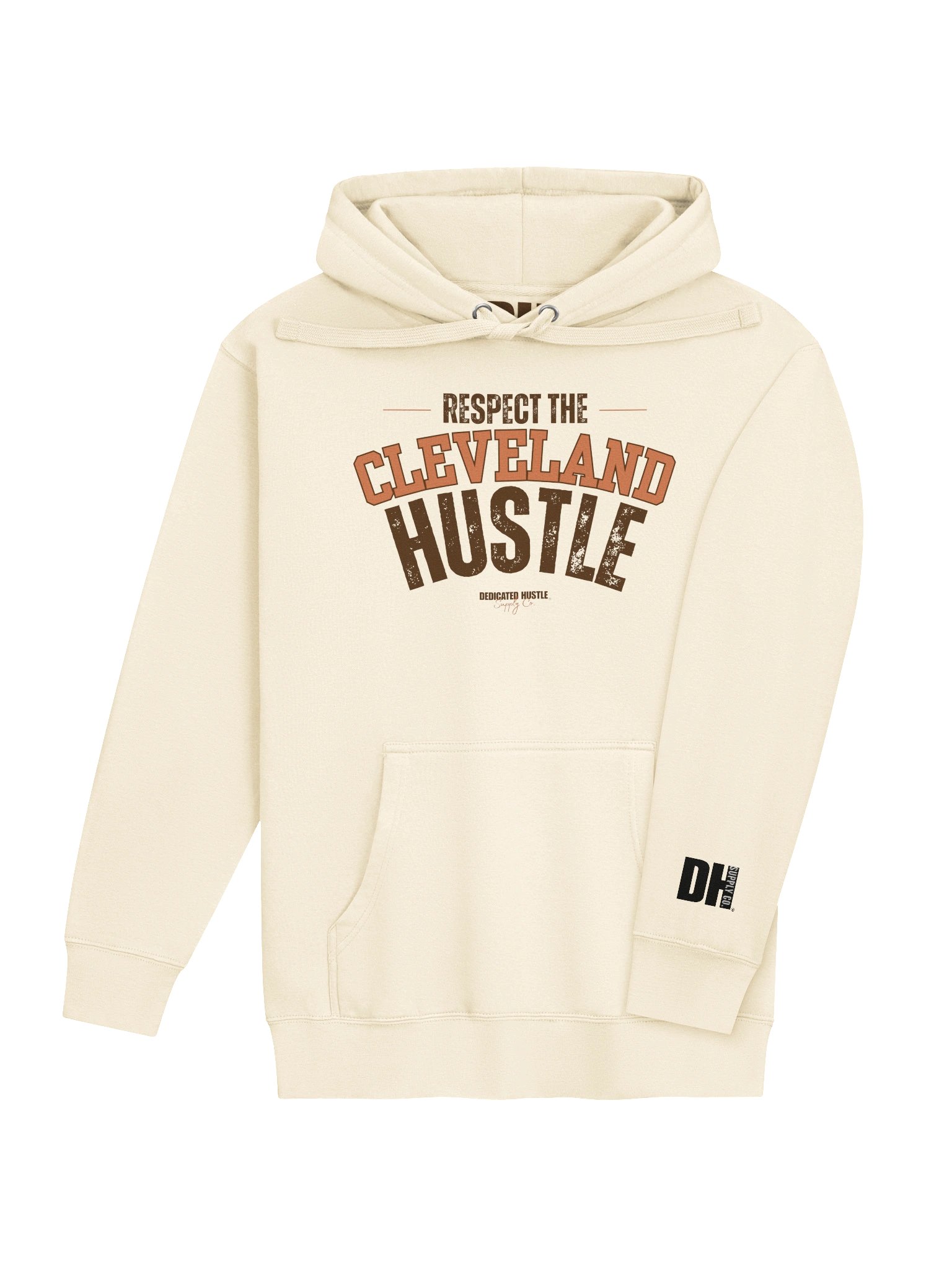 Respect The Cleveland Hustle - Varsity Edition Hoodie | Ivory product image (4)