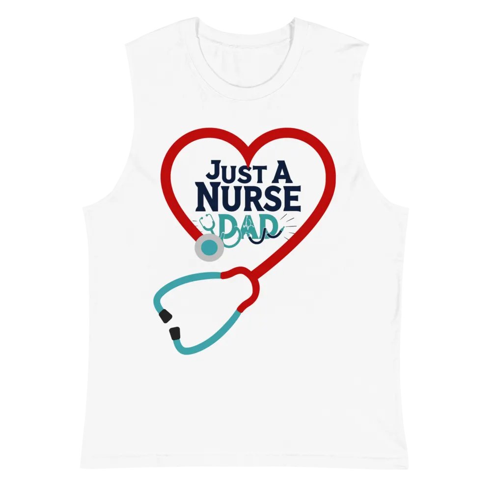 Heartfelt Nurse Dad Stethoscope Muscle Tank product image (2)