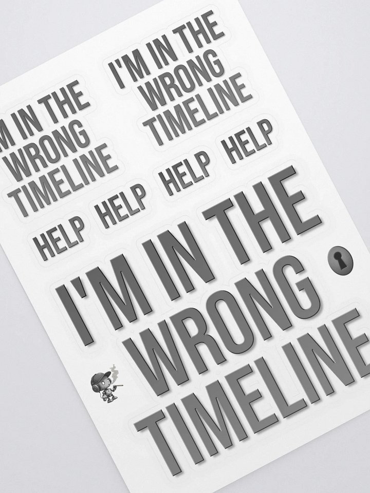 WRONG TIMELINE Sticker Sheet product image (1)