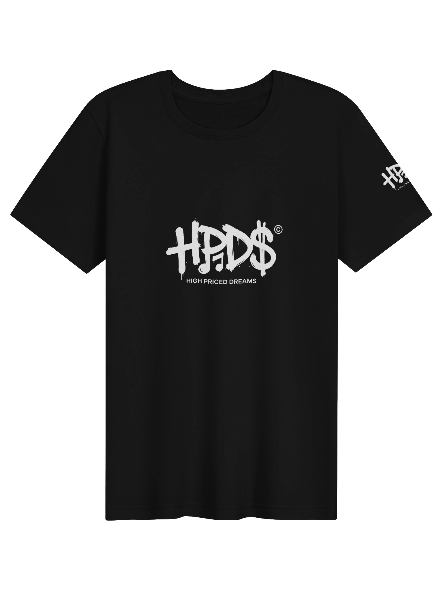 HPD$ Logo Tee in black with white logo