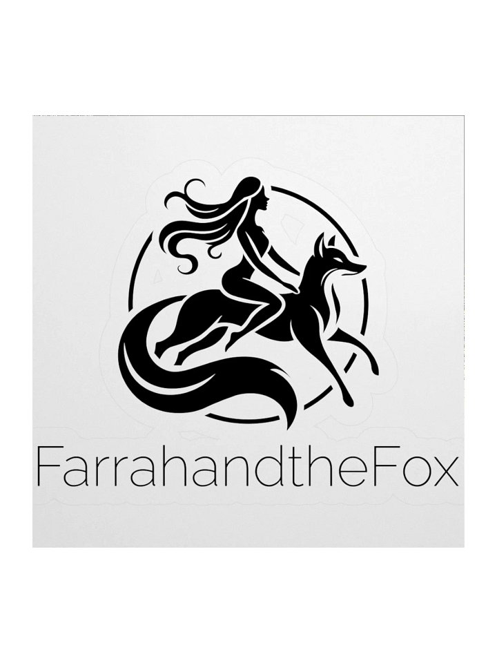 FarrahandtheFox Logo Sticker Black with Transparent Background product image (1)