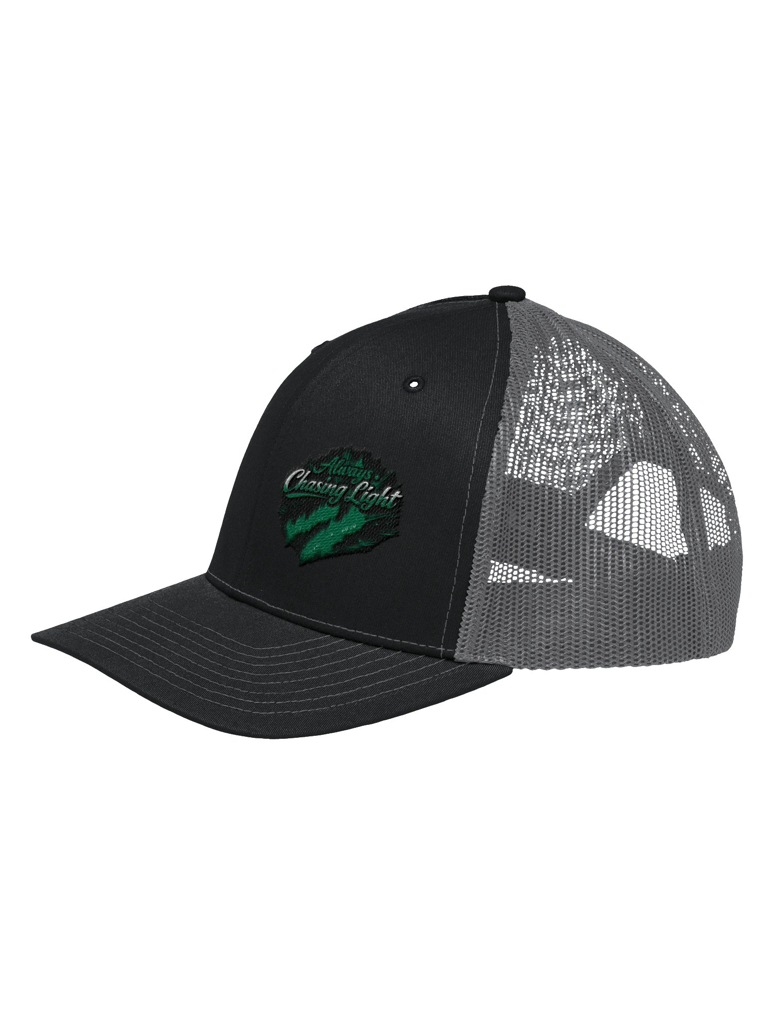 trucker hat with 'Always Chasing Light' product image (4)