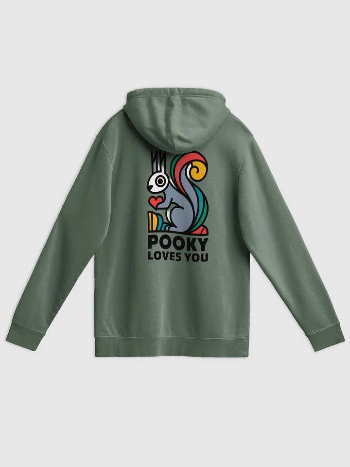 Super Premium Hoodie: (Image on both sides) Pooky Loves You, Stylized Neo Cubism product image (2)