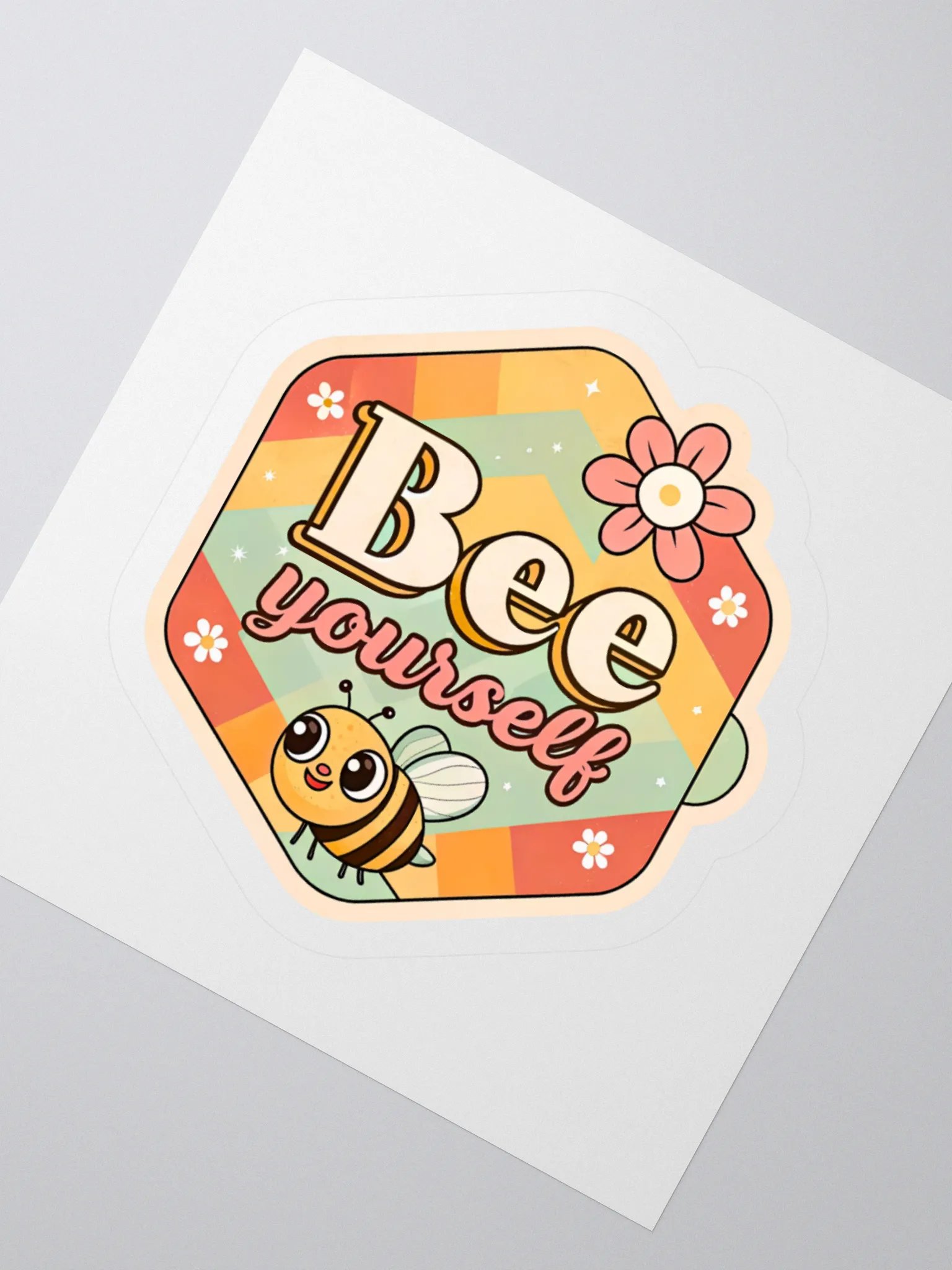 Bee Yourself Hexagonal Kiss Cut Stickers product image (4)