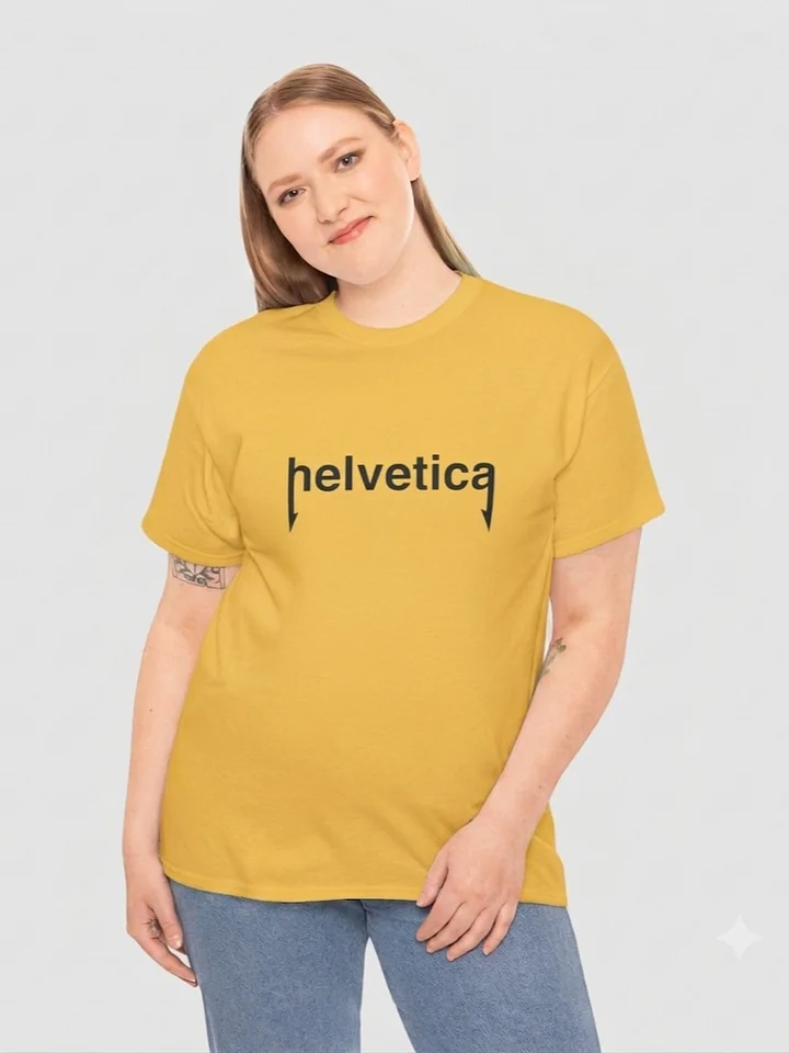 Helvetica Metallica — Typography Parody Shirt product image (1)