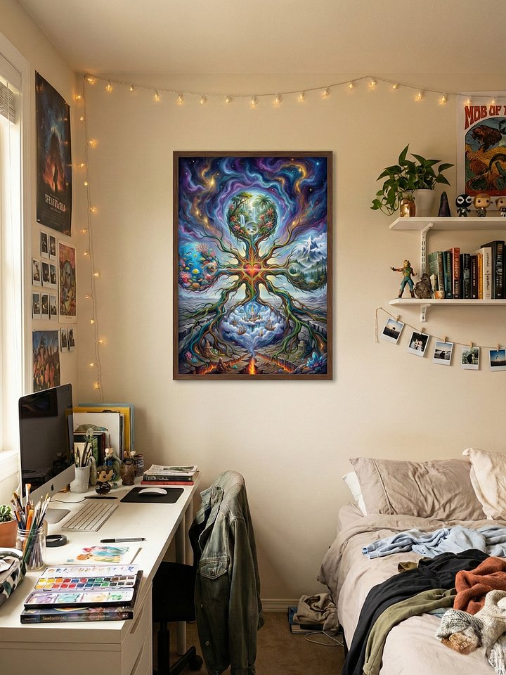 Expand | Sacred Circuits Glyph #2 – Surreal Elements of Life Art - Vertical Poster product image (2)