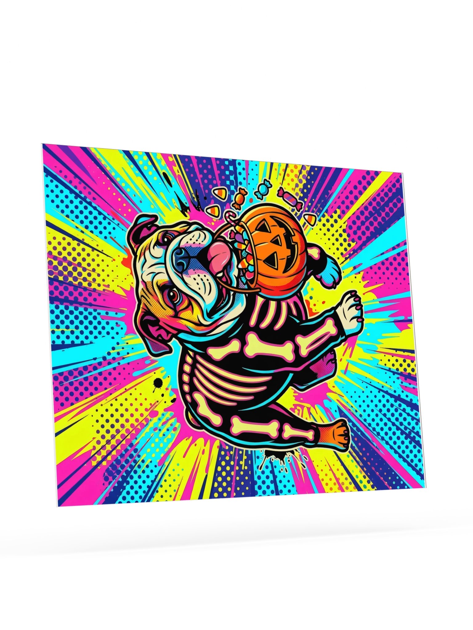 Skeleton Costume Bulldog Poster product image (23)