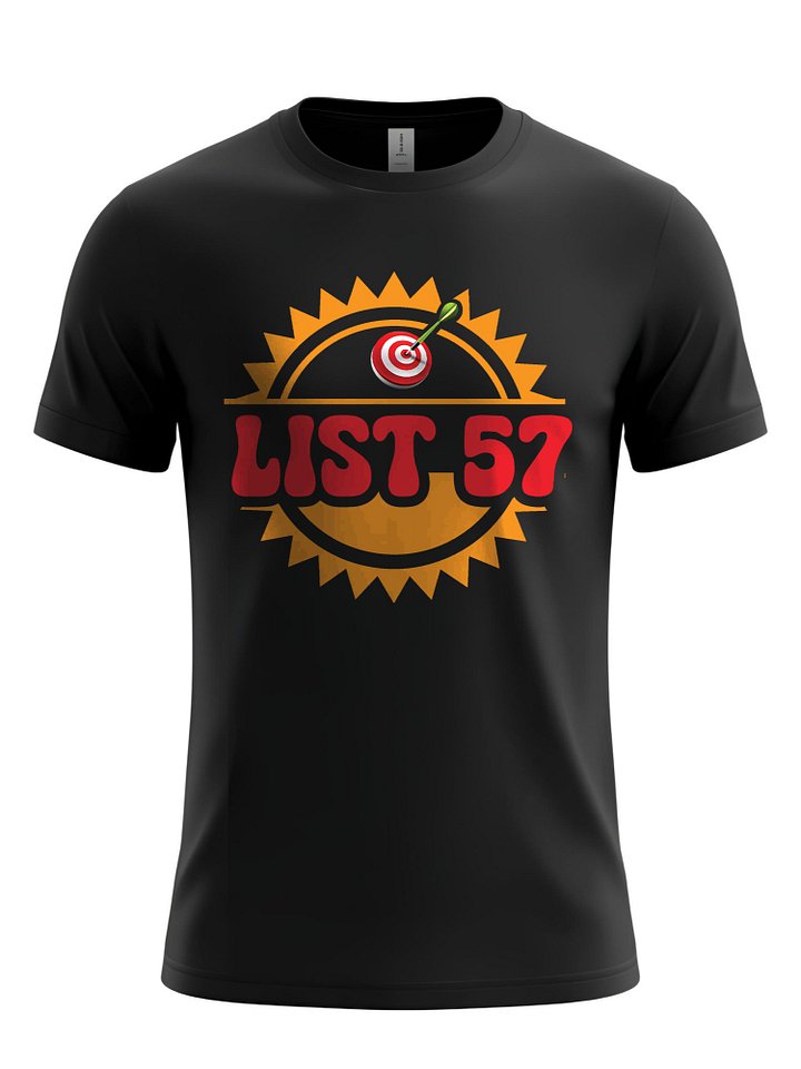 List 57 T Shirt Retro Sunburst Target Design Sports Graphic Printed Tee Unisex Casual Athletic Number Shirt Streetwear Vintage Style Top product image (1)