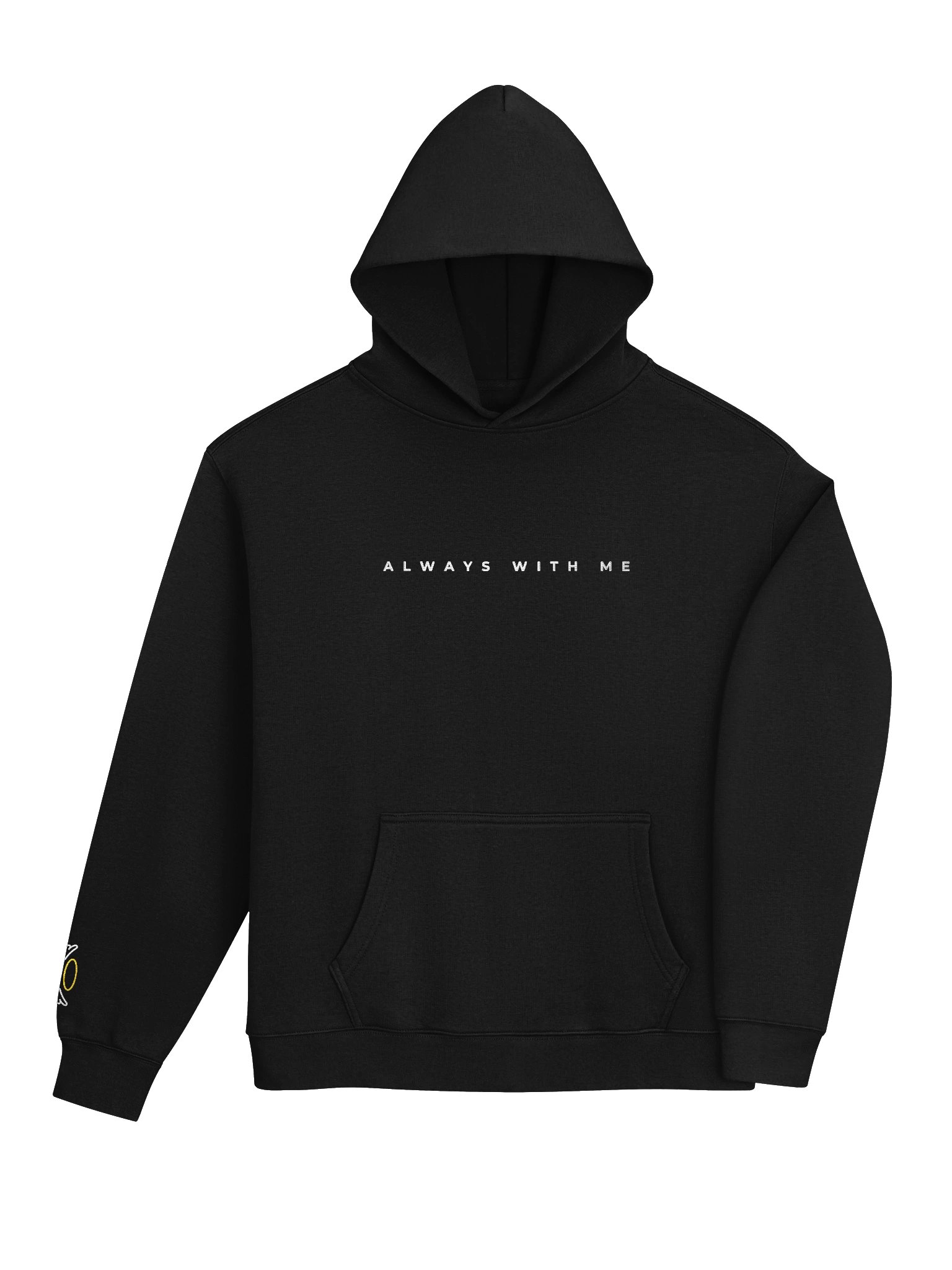 Embroidered 'Always With Me' Hoodie Sweatshirt w/ halo & wings product image (4)
