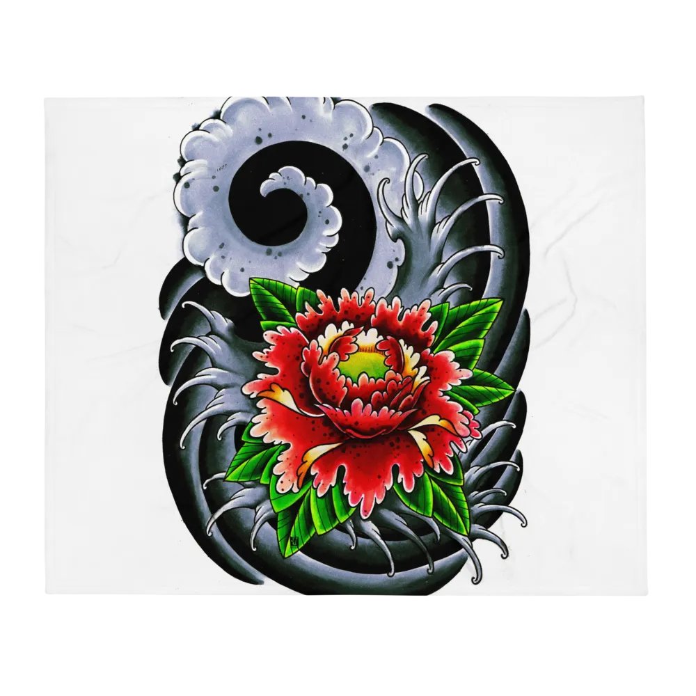 Dynamic Floral Swirl Throw Blanket product image (2)