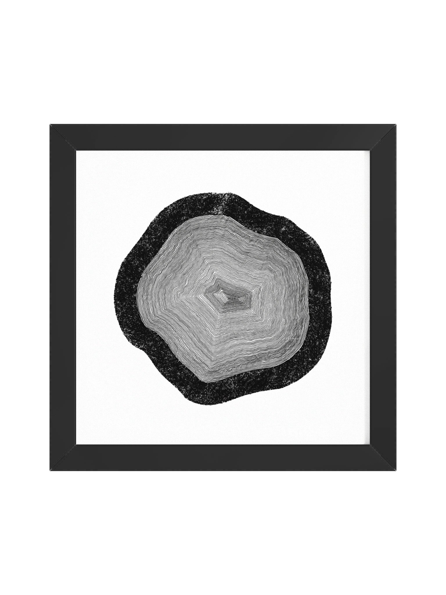 "Layers upon Layers" - Framed Minimalist Art Print - White product image (1)