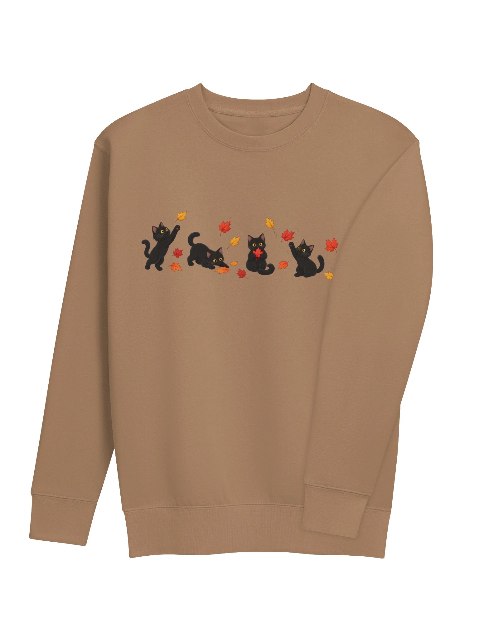 Playful Black Cats & Autumn Leaves Sweatshirt product image (5)