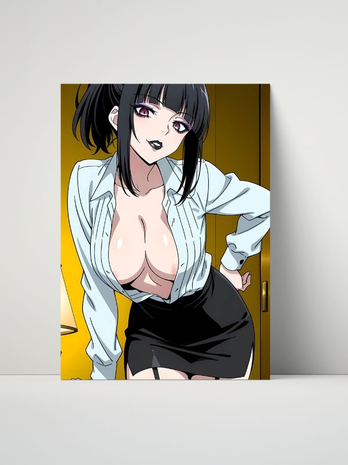 Metal Print - Luna Rain Original Character Office Lady - 8x10 product image (1)
