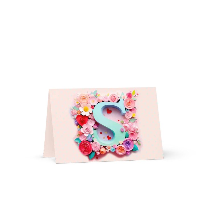 Valentine’s Monogram Letter S(4) Card product image (1)