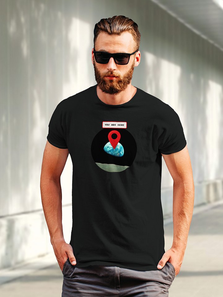 You are here: Earthrise. NASA Apollo 8 — Short-Sleeve Unisex T-Shirt, Space T-Shirt product image (1)