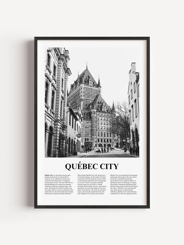 Quebec City 01 Newspaper Poster | Framed product image (1)
