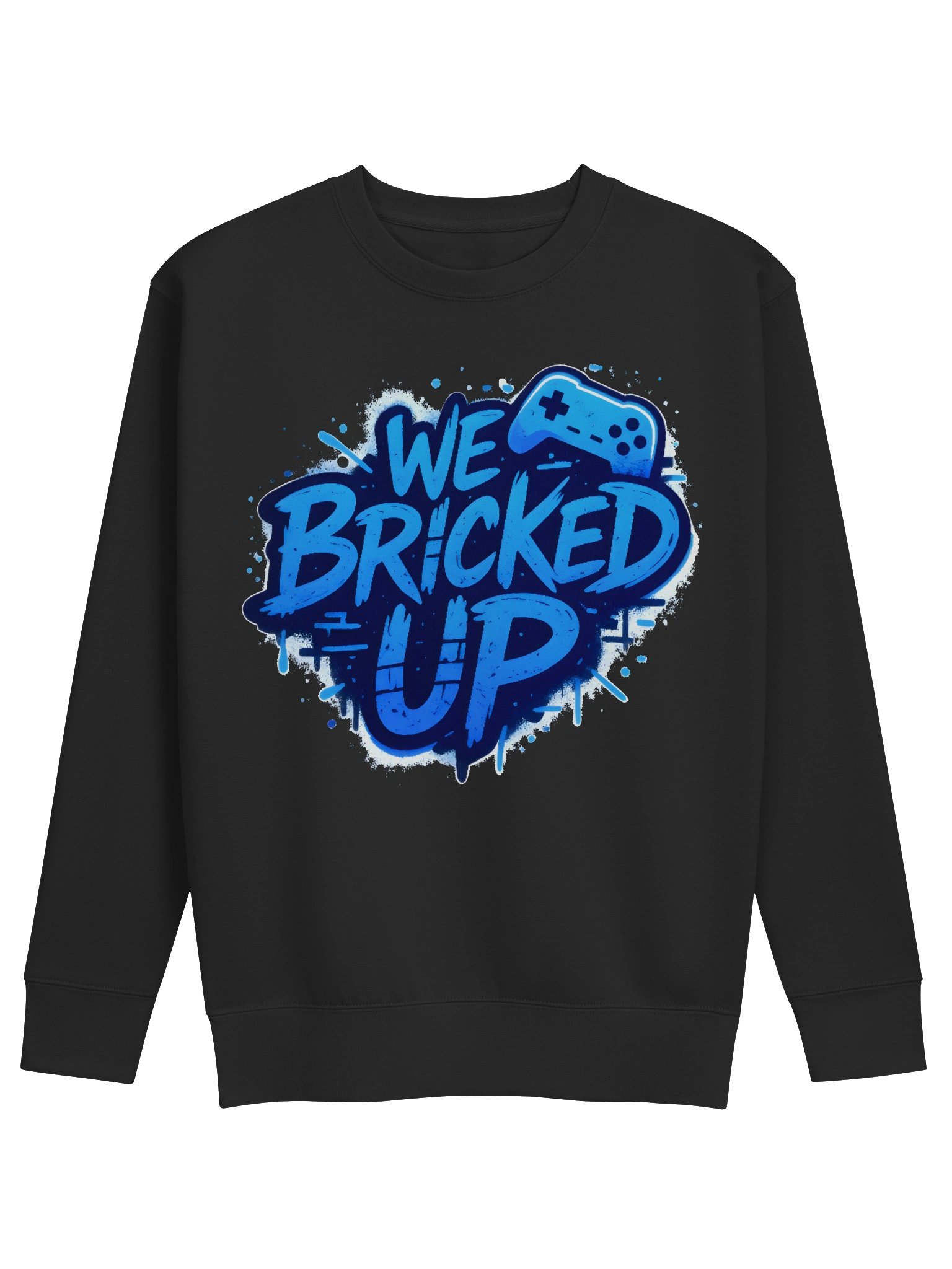 "Bricked Up" Blue Cotton Heritage Premium Sweatshirt product image (1)